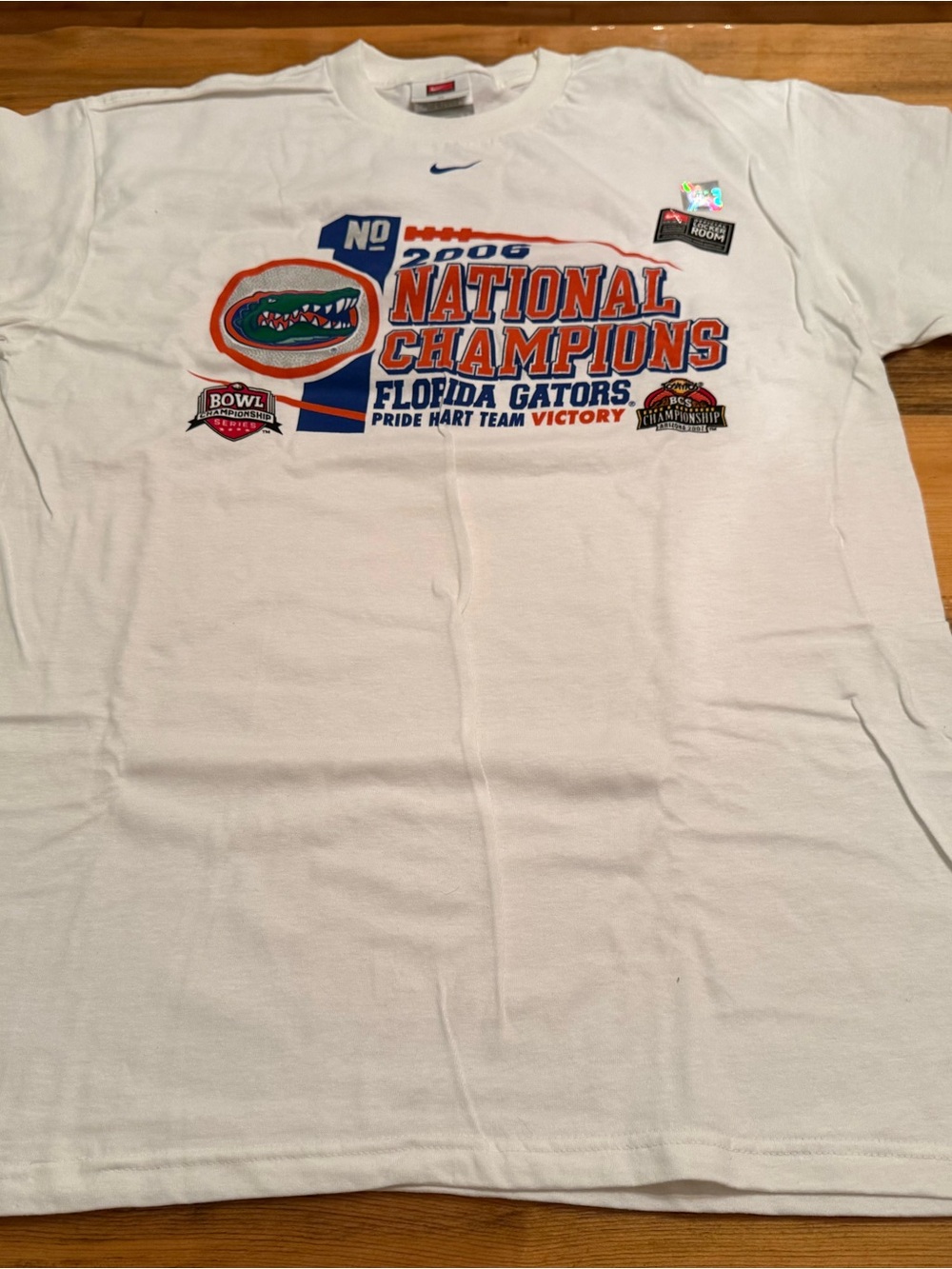 Nike White Florida Gators 2006 Football National Champions Tee